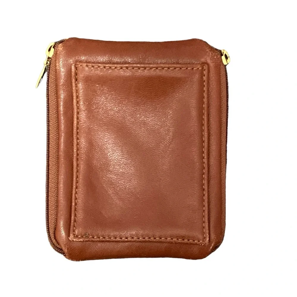 Pouch Plus double sided wallet/coin purse by Kangaroos in tan leather. Used.